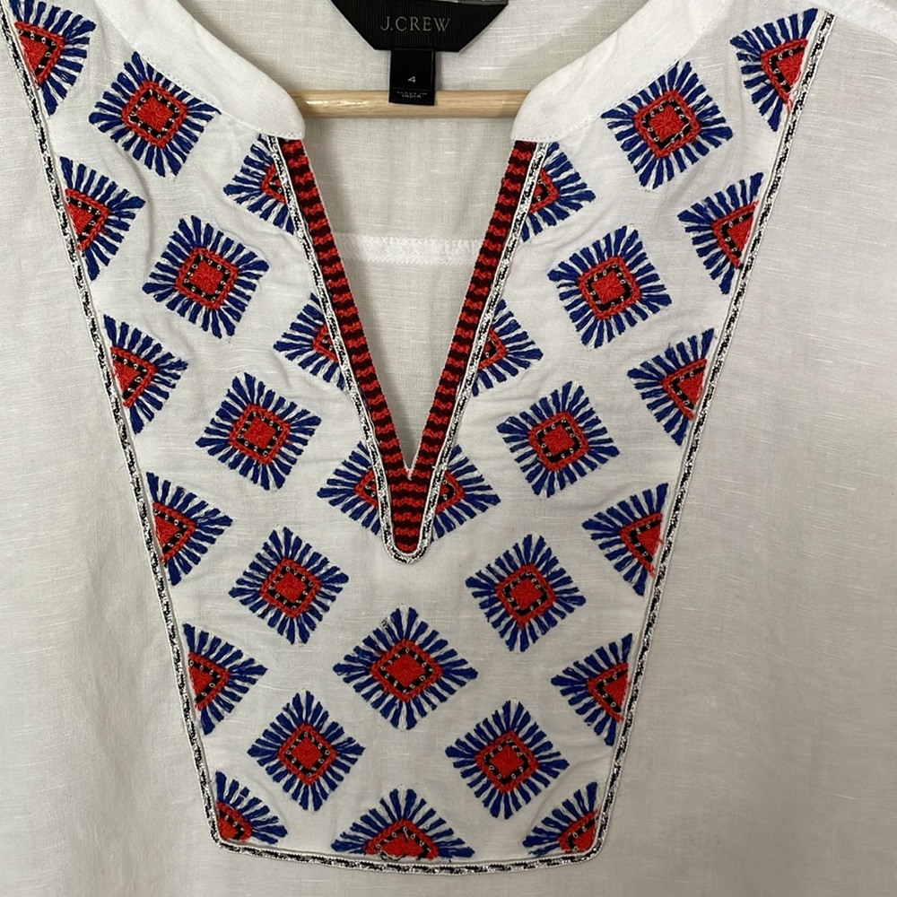 EUC JCrew Linen Top. SZ 4 - Picture 2 of 6
